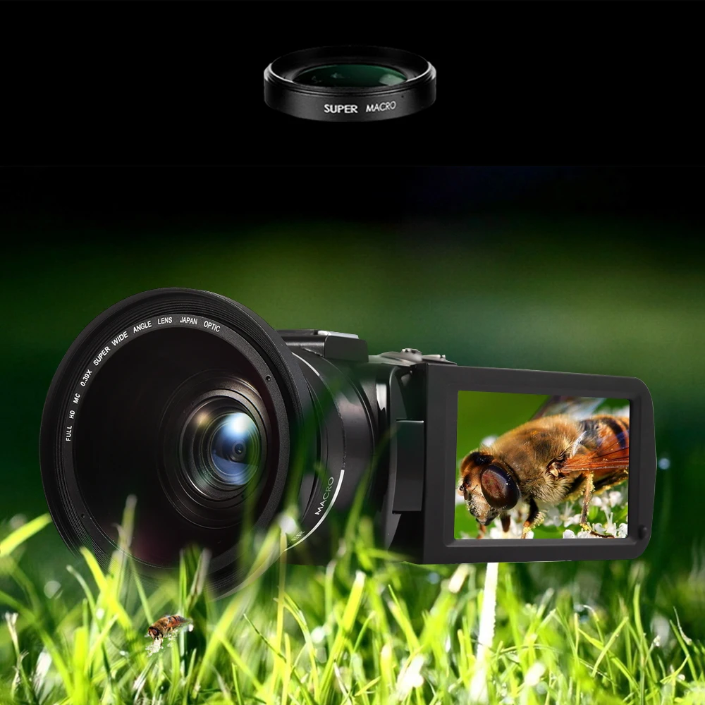 Ordro портативная видеокамера 1080P Max 24 0 MP HD с Wifi широкоугольным объективом