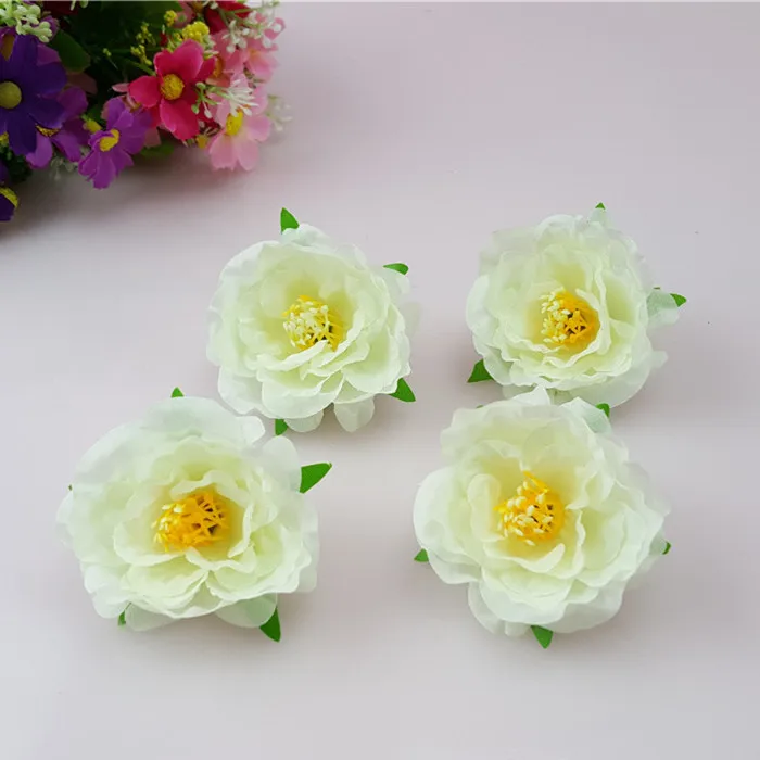 100 шт. 5 см искусственные шелковые бутоны цветов камелии чайной розы брошь сделай