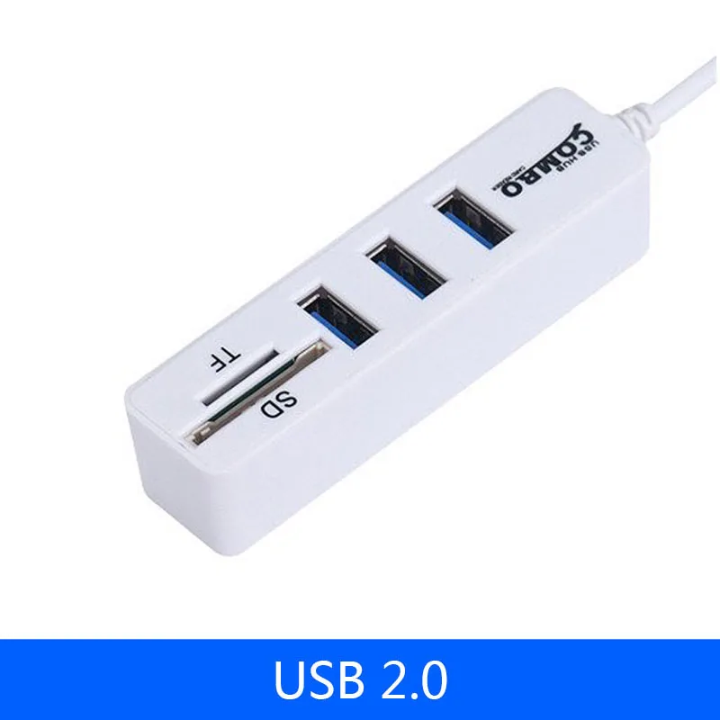 5ports USB 2.0 Usb-концентратор 3,0 Мульти USB 3,0 usb-хаб высокого Скорость 5/8 Порты хаб TF/SD Card Reader все в одном для ПК Компьютерные аксессуары - Цвет: 5ports USB 2.0