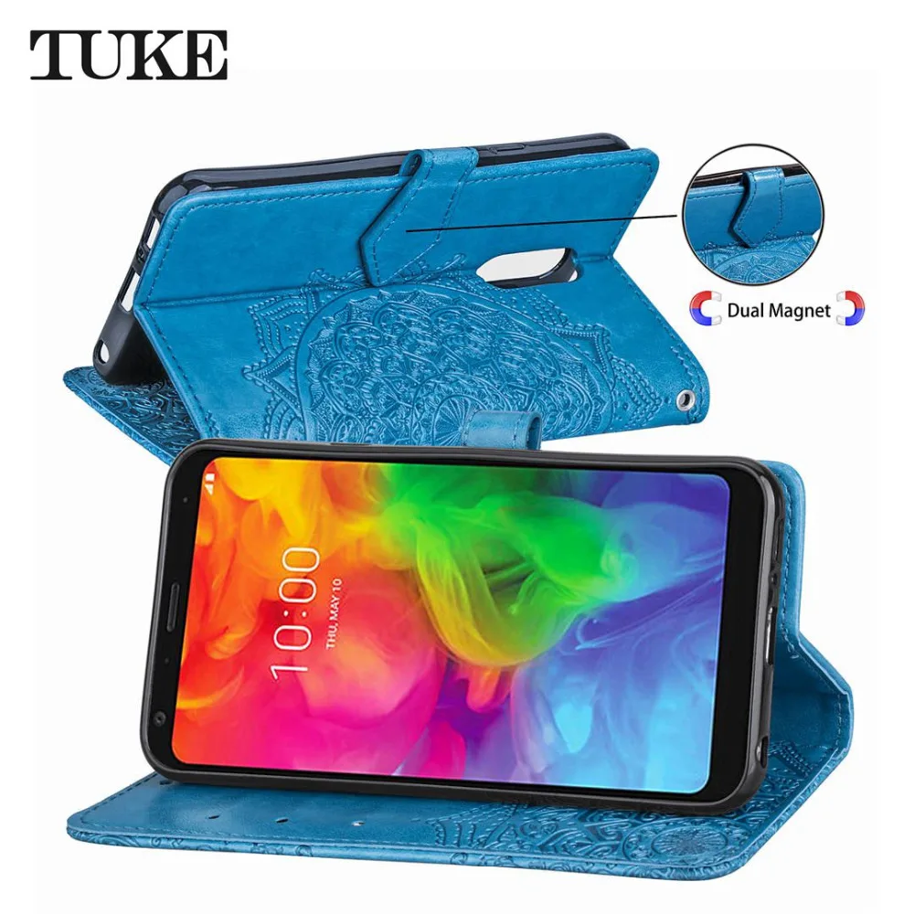 Для LG Q7 2018 чехол для Флип кожаный LMQ610EM LM-Q610EM LM Q610EM LGQ7 корпус Etui | Мобильные телефоны