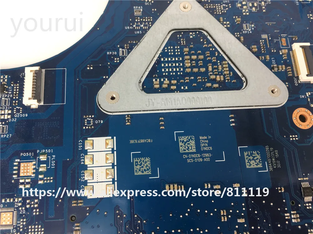 Yourui CN 01N0C6 1N0C6 для материнская плата ноутбука Dell Inspiron 5455 5555 с A8 7410U AAL12 LA C142P DDR3|Платы