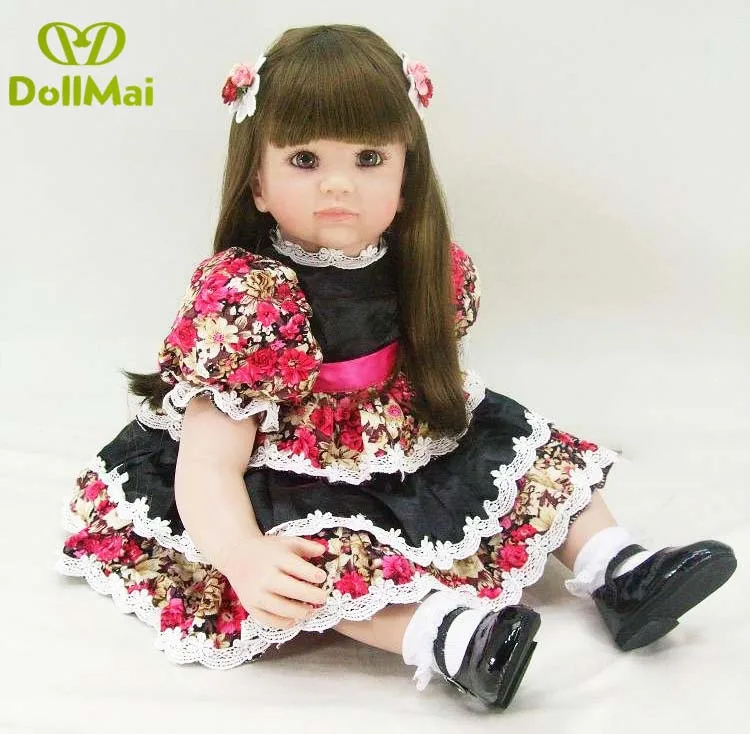 2018 последняя новинка bebe 60 см Виниловая силиконовая кукла для новорожденных