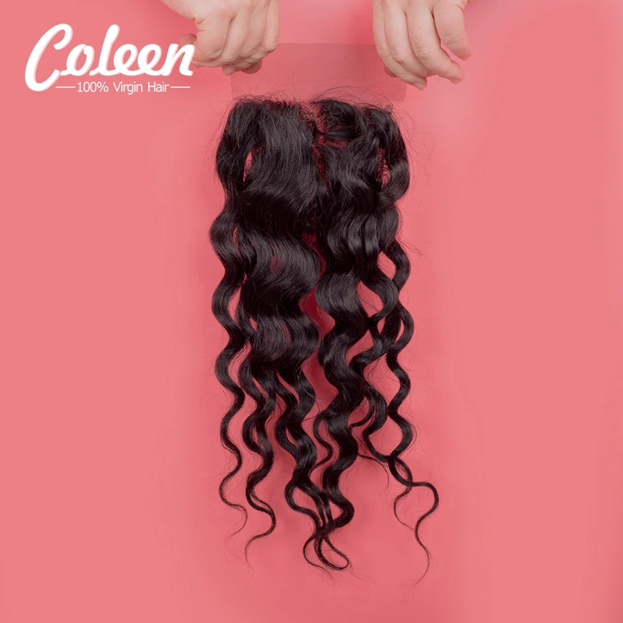 1 шт. coleen волосы продукта бразильские закрытие естественная волна lace closure