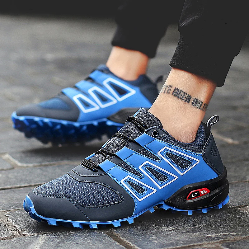 Breathable Shoes Men Lace-up Mesh Sneakers Summer New Casual Shoes Man Plus Size 39-46 Trainers Male Slip-On Outdoor Footwear
