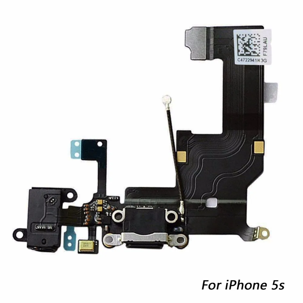 

USB-разъем для зарядки, 1 шт., гибкий кабель + микрофон + аудиоразъем для наушников, запасная часть для iphone 5s