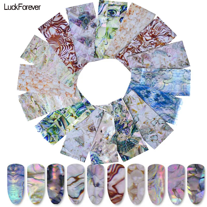 Наклейки для ногтей LuckForever 16 шт. переводные наклейки в виде звезд леопардовая