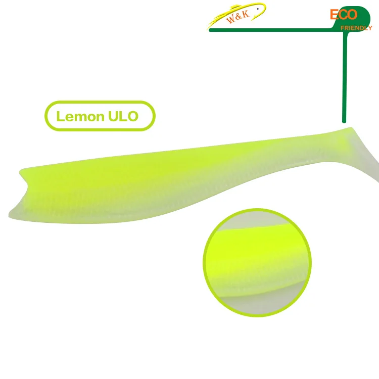 Lemon 4 шт./партия, 4,3 дюйма, ПВХ, Мягкая приманка для лодки и рыбалки на озере, 11 см, Мягкая приманка, приманка для игры в щуку, приманки для рыбы, Ultimate Shad, приманки - Цвет: Lemon