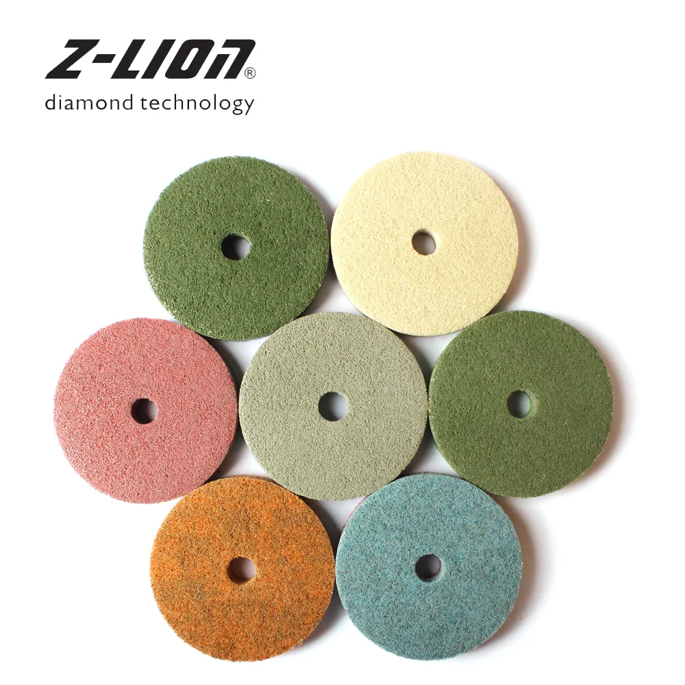 Z-LEAP 3&quot 7PCS Diamond Sponge Polishing Pad Kit 79mm Granite Marble Stone Buffing Disc Wet Use For Angle Grinder Polisher |