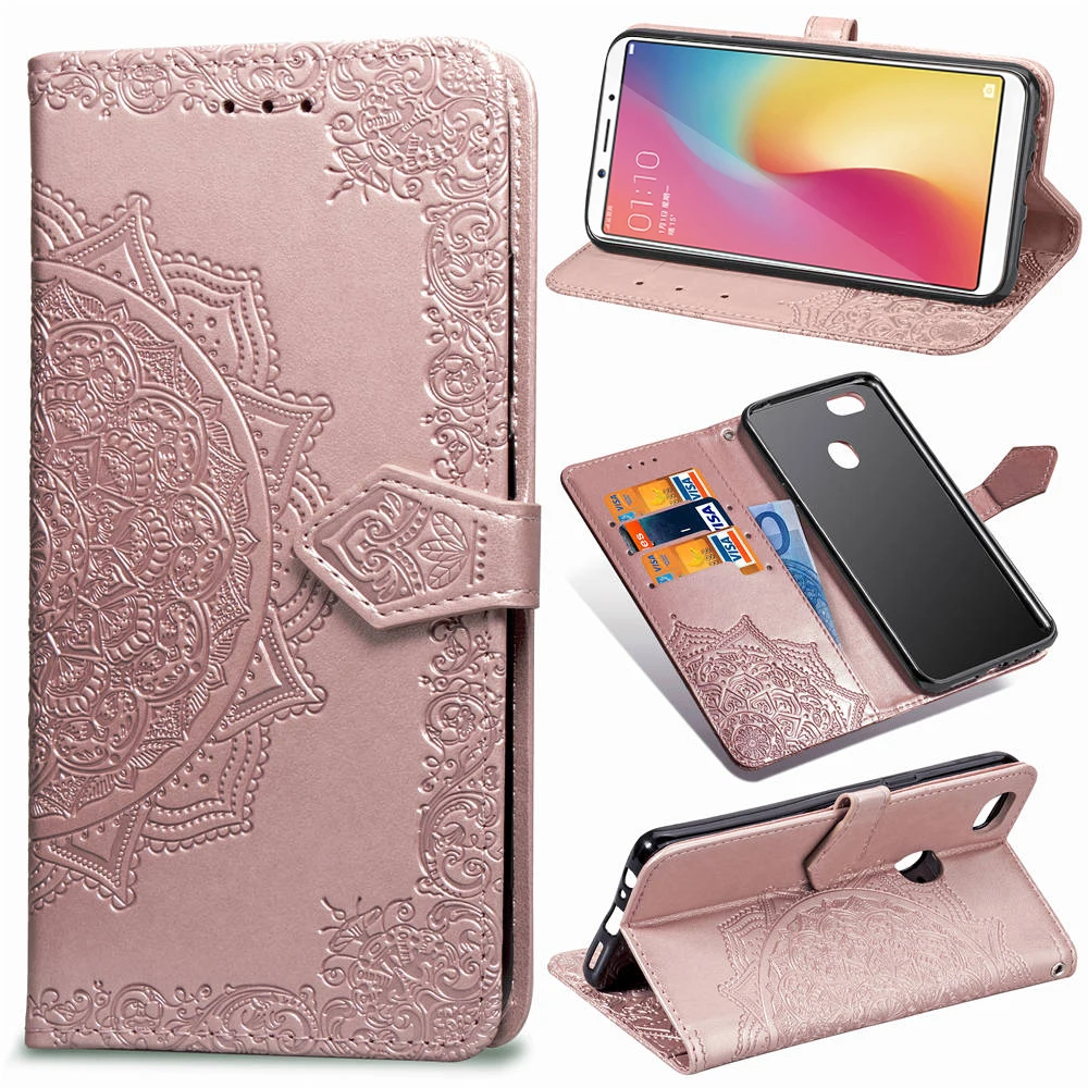Для OPPO F5 чехол для A73 кожаный 6 0 &quotфлип кошелек Мягкий силиконовый телефона Capa