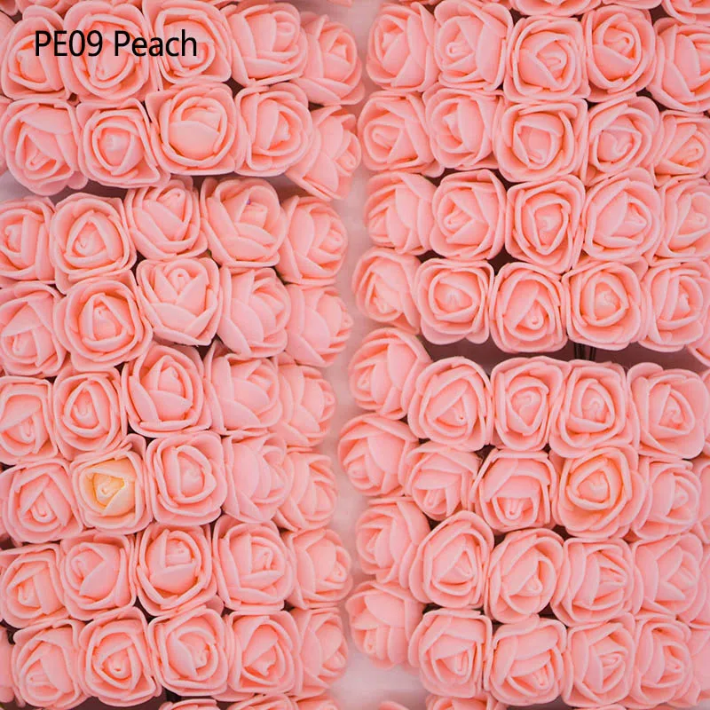 PE09 36-144 шт 2 см декоративный ПЭ пенный искусственный букет цветов для венка поддельный цветок DIY домашнее свадебное украшение - Цвет: PE09