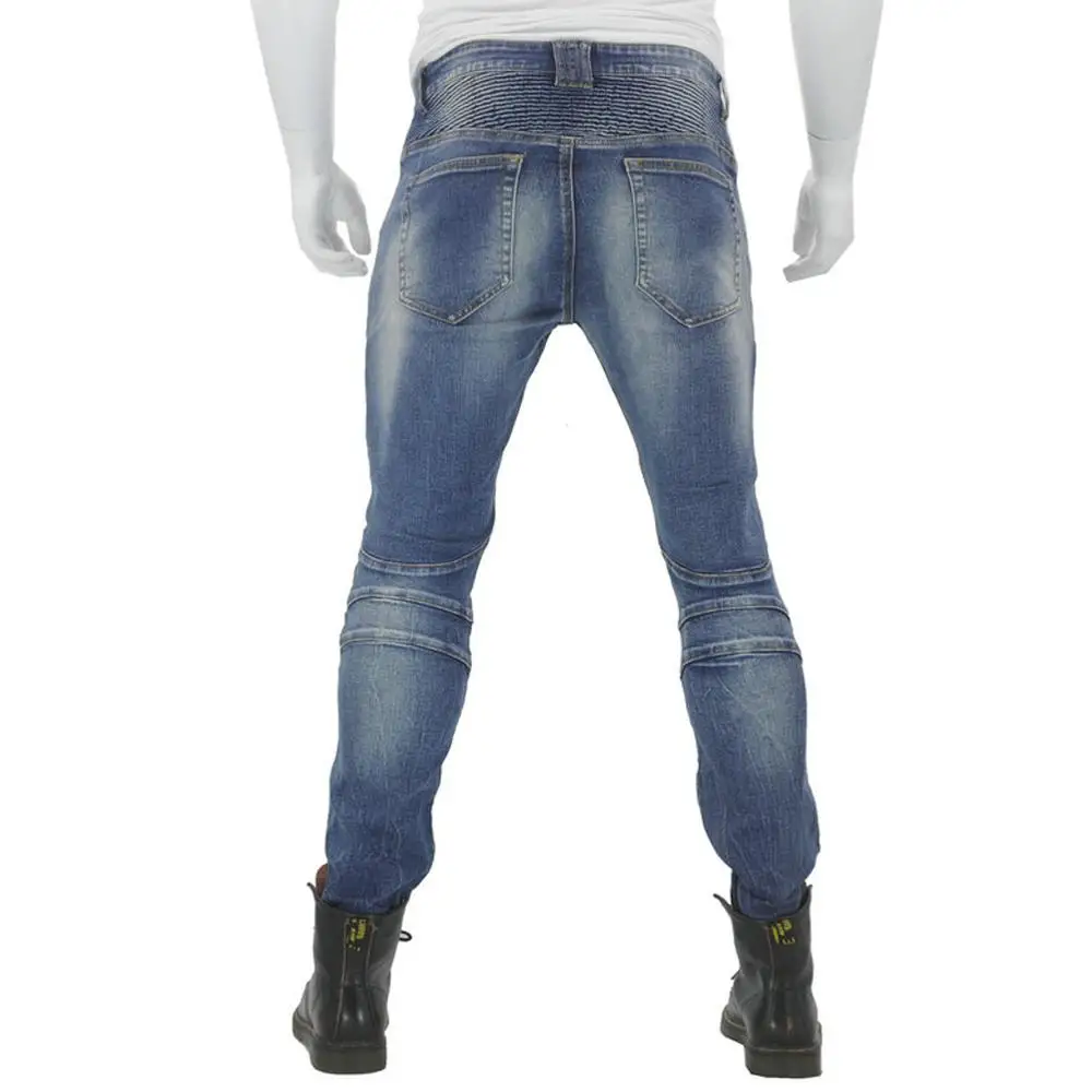 100% хлопок Для мужчин для езды на мотоцикле штаны мотокроссе джинсы