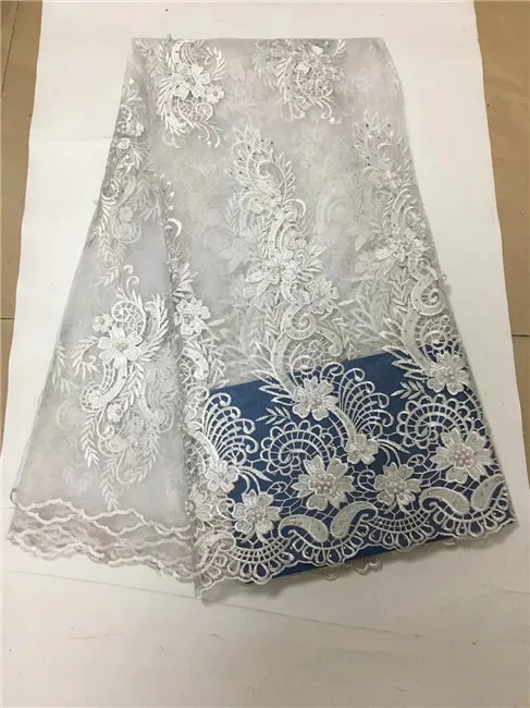 2018 африканская французская Кружевная Ткань 5 ярдов Дубай оптовая продажа вышивка