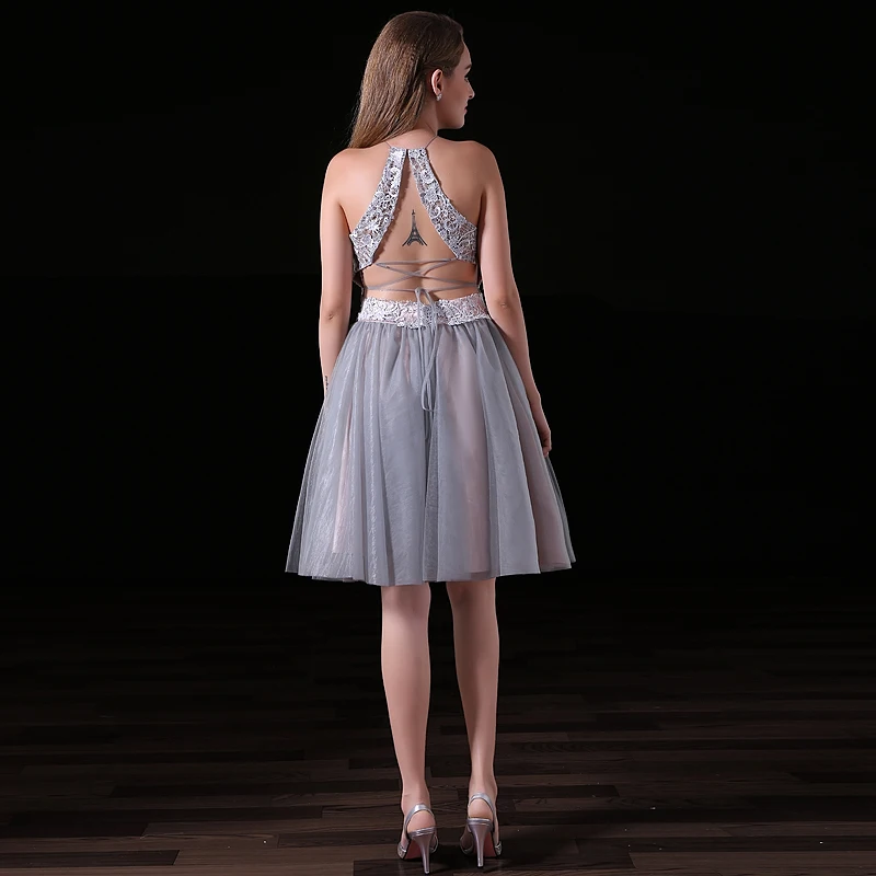 Forevergracedress реальные фотографии Двойка коктейльное платье Сексуальная Холтер