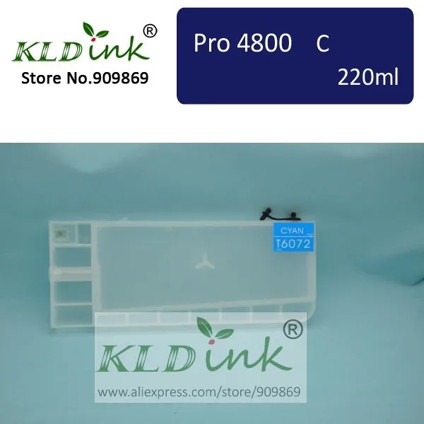 

Совместимый картридж [KLD Ink] T6062 для чернильного принтера Stylus Pro 4800, большой формат (1 картридж с чипом)