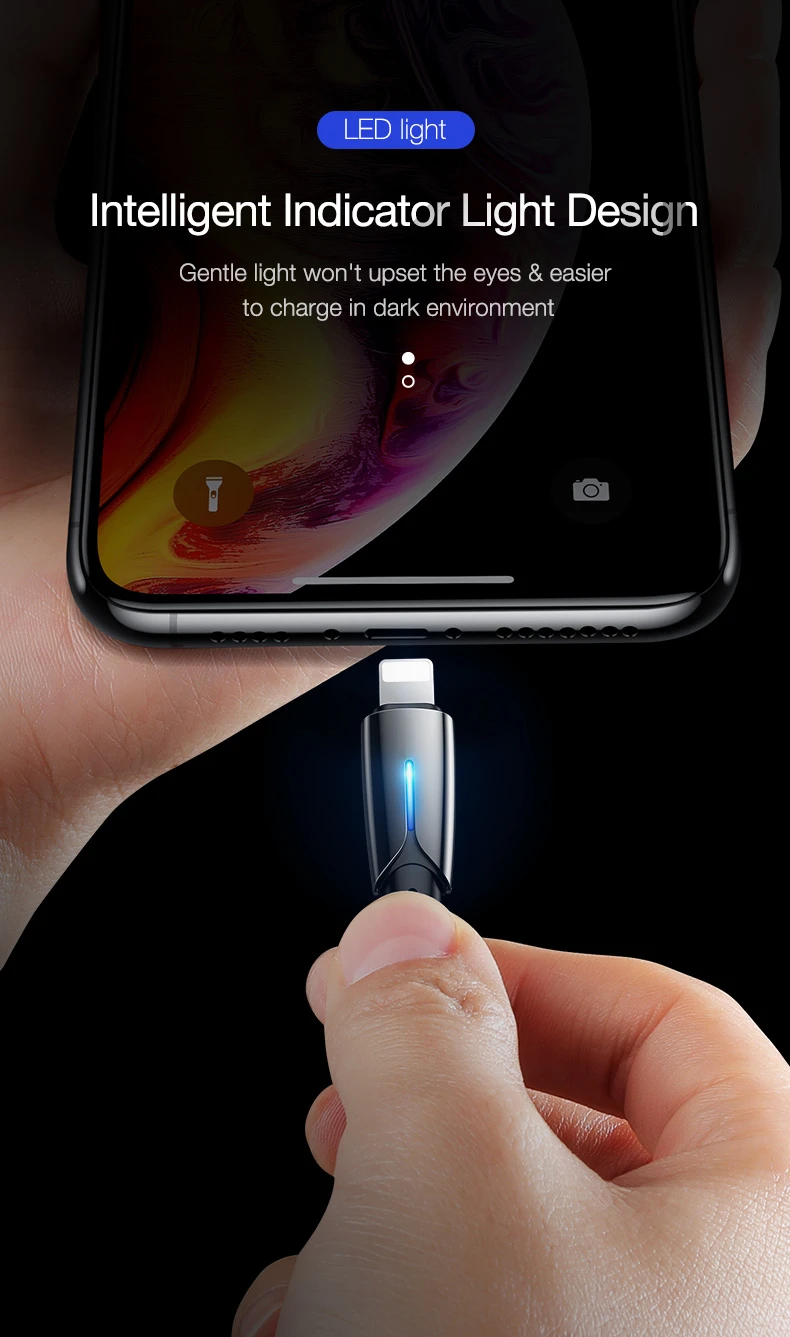 Cafele Lighting USB кабель для iPhone 6, 7, 8 Plus, X XS MAX, XR, Автоматическое отключение питания, 120 A, максимальный кабель для передачи данных для iPhone 180 см, см