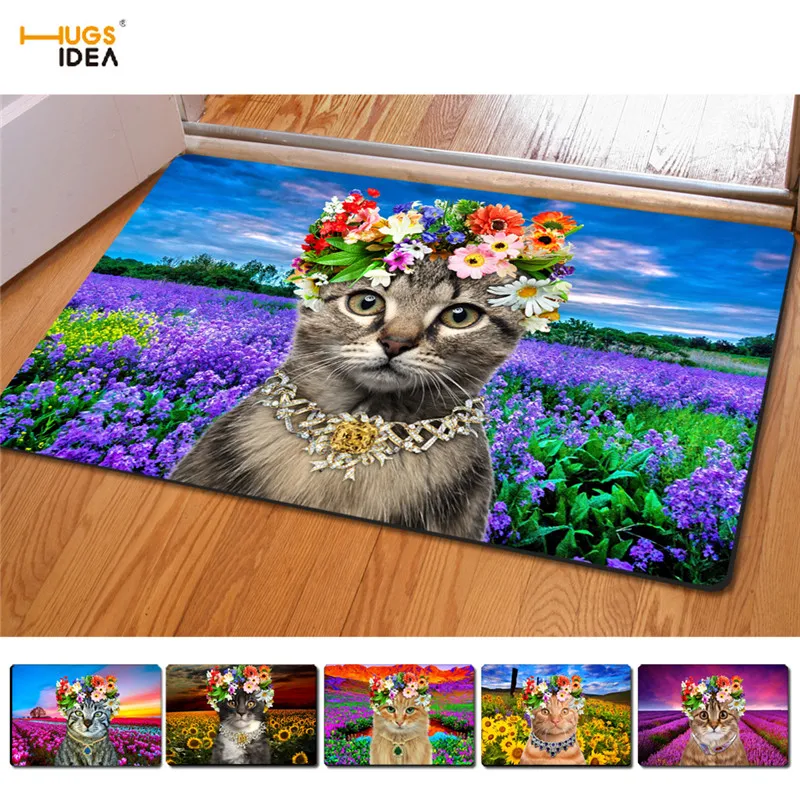 HUGSIDEA 3D Симпатичные животные кошка узор пол Ковры Добро пожаловать вход коврик коврики для Гостиная Кухня Спальня открытый alfombras