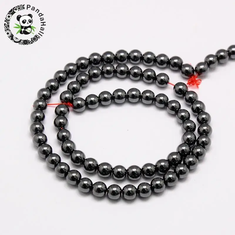 

Non-magnetic Synthetic Hematite Beads Strands, Round, Grade AAA, Black, 4mm, Hole: 1mm; about 101pcs/strand, 16