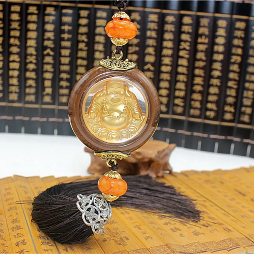 Автомобильная подвеска из красного дерева ювелирное изделие с изображением