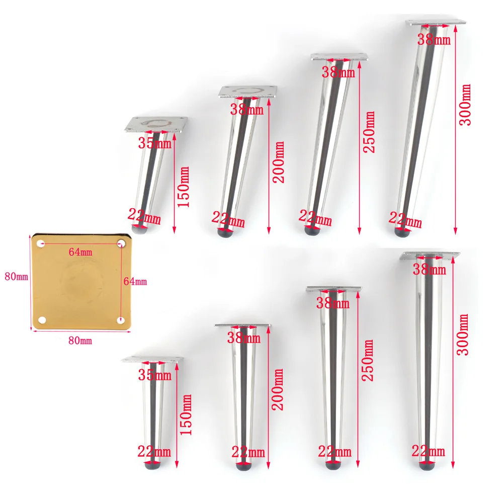 4 шт. ножки для мебели из нержавеющей стали|Мебельные ножки| |