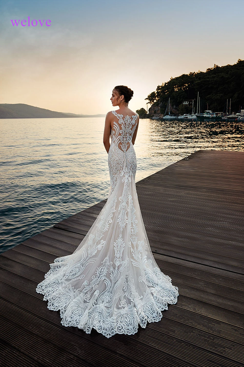 Robe de mariee роскошный платья со шлейфом Кружева Русалка Свадебные платья Индивидуальные аппликации рыбий хвост свадебное платье Vestido de noiva