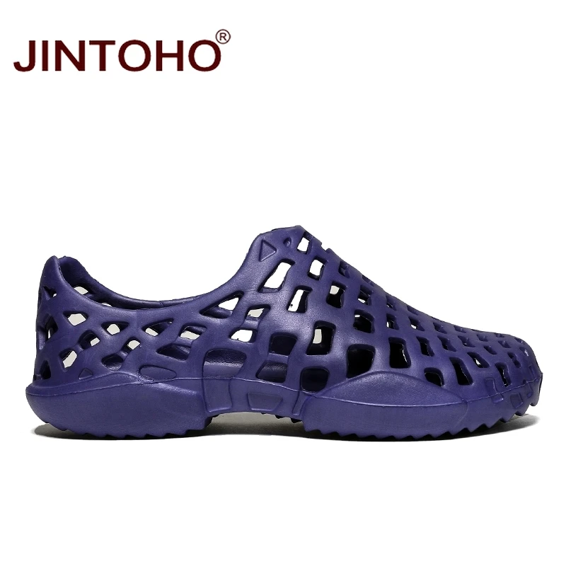JINTOHO/унисекс Пляжная Летняя обувь модные мужские сандалии плоские для Для мужчин