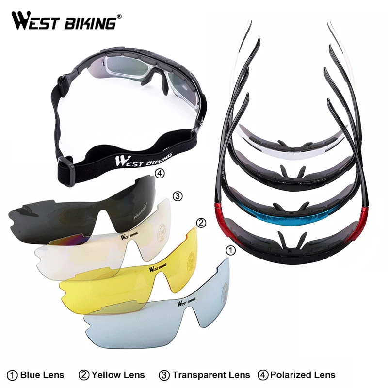 West Binking очки для велосипедные спортивные мужские линзы с 5ю категориями защиты
