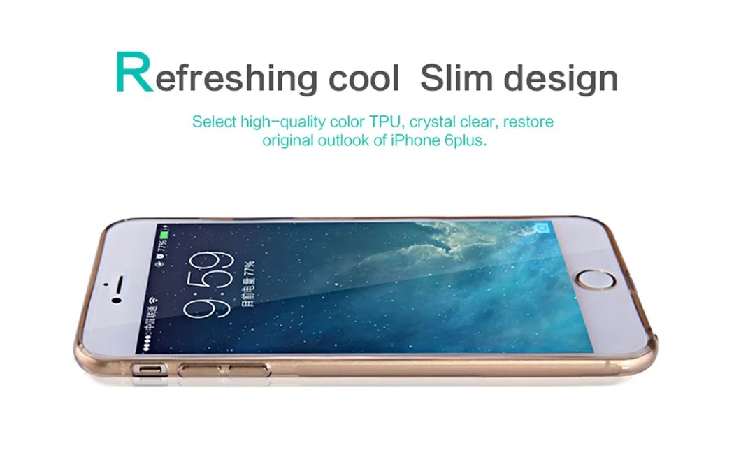 Чехол для iPhone 6 6S+ Plus чехол Nillkin природа прозрачный мягкий кремний ТПУ Телефон протектор задняя крышка для iPhone6 Plus