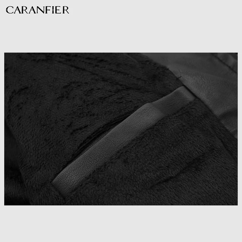 Мужская зимняя куртка CARANFIER из искусственной кожи новый стиль мужское