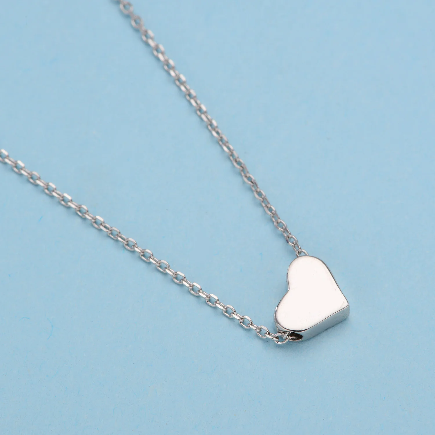 Женское колье с подвеской в виде сердца joyas de plata цепочкой из стерлингового