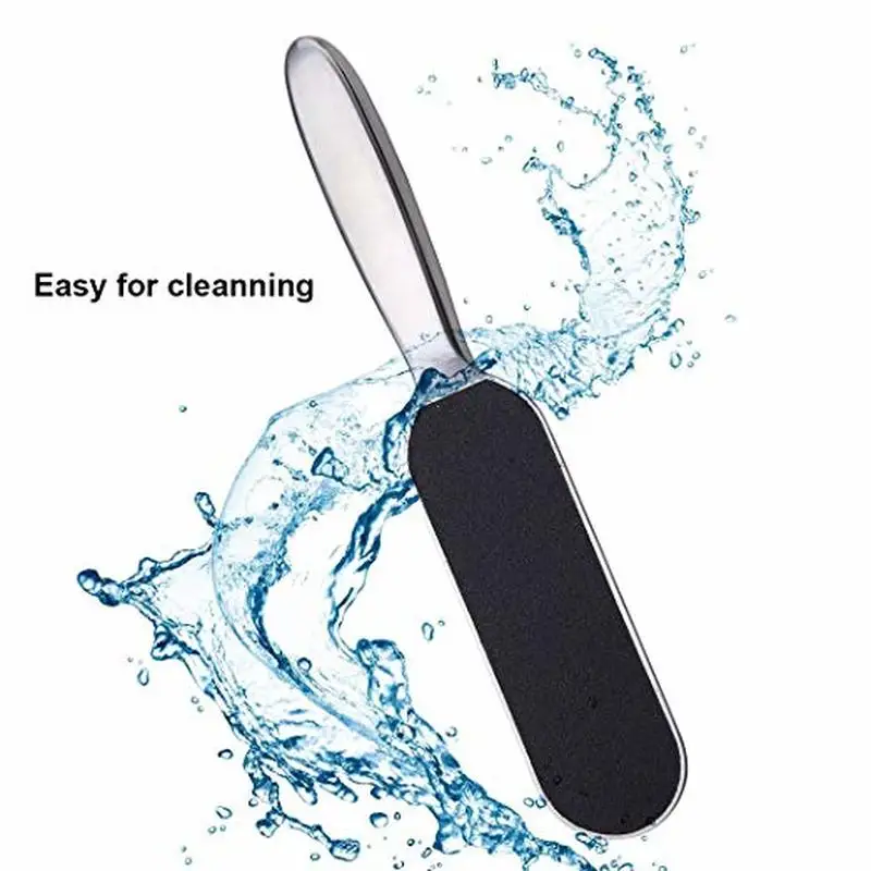 

Pedicure Foot Rasp File 1pcs Rasp+10pcs Replacement Pads Stainless Steel Handle Double Sided Calluses Remover