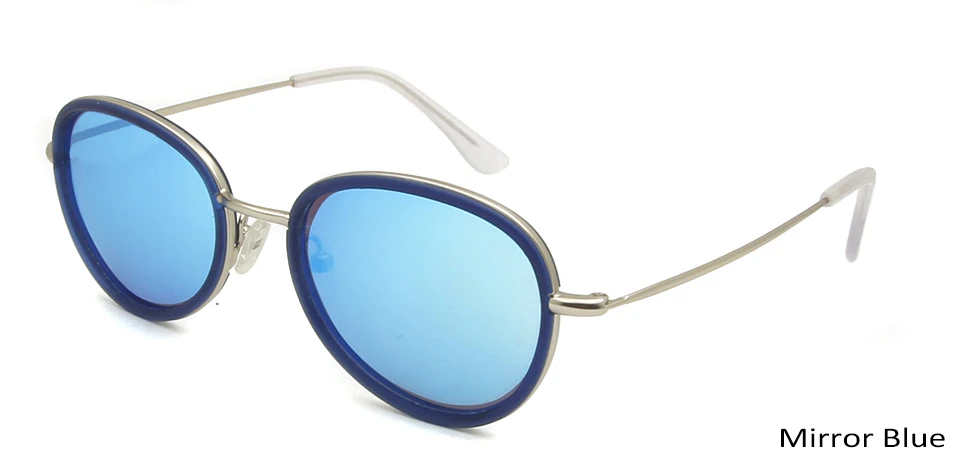 TR90 Plastic Titanium Small Round Glasses Women Sunglasses Polarized Uv400 Sun Glasses Female Vintage Shades Oculos De Sol - Цвет линз: Mirror Blue