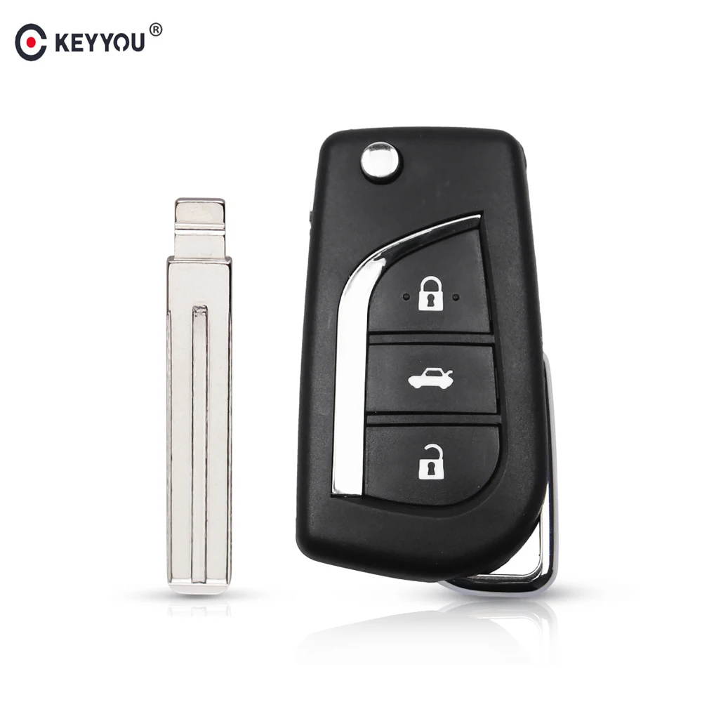 KEYYOU 3 кнопки откидная оболочка ключа дистанционного управления крышка подходит