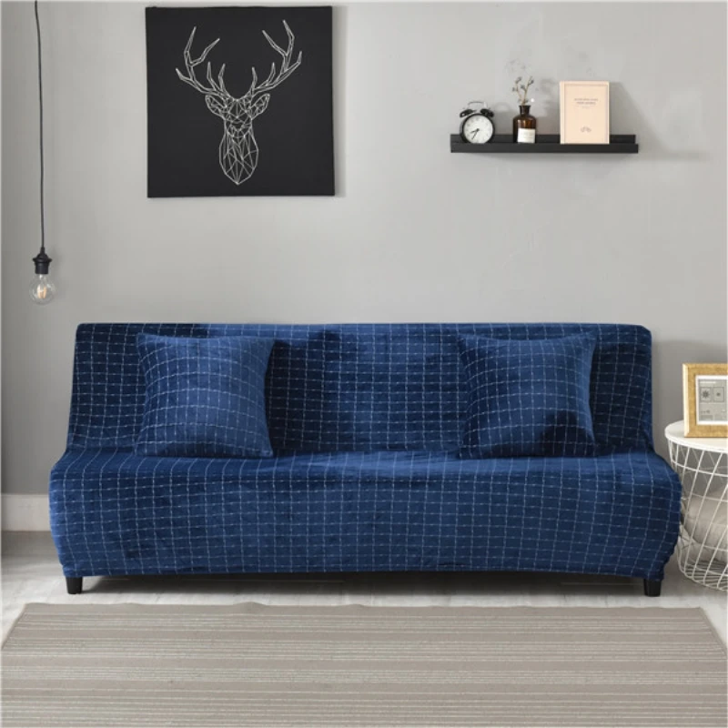 Одноцветный чехол для дивана полноразмерный складной стрейч кровати без перила