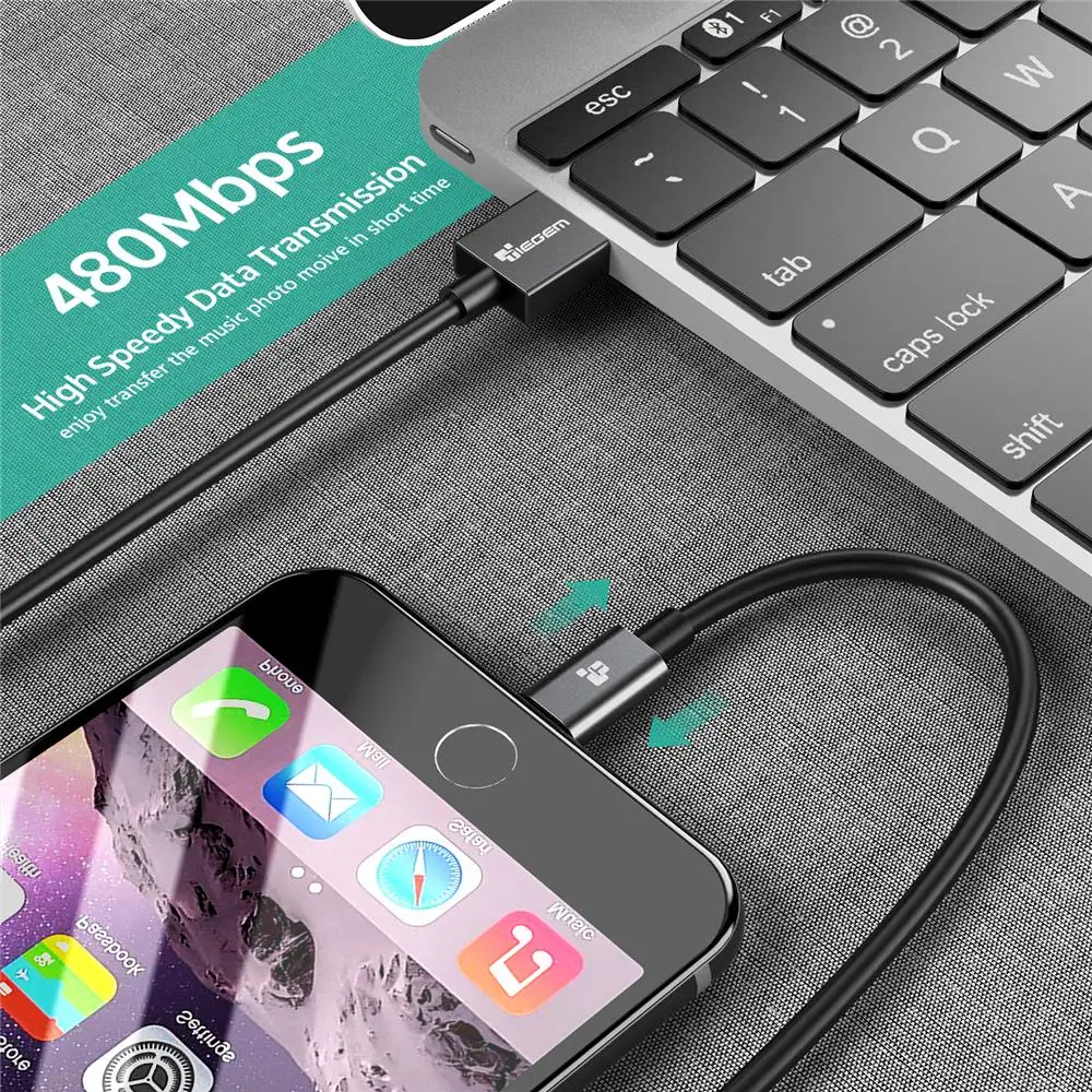 Зарядный USB-кабель TIEGEM 5 В 2 А для iPhone X 8 Plus быстрой зарядки и передачи данных 7 6 |