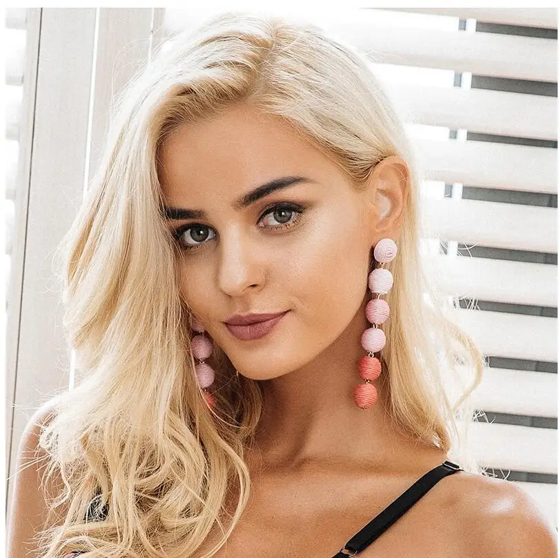 Длинные Серьги для Для женщин серьги Boho ручной работы богемный бижутерии Femme