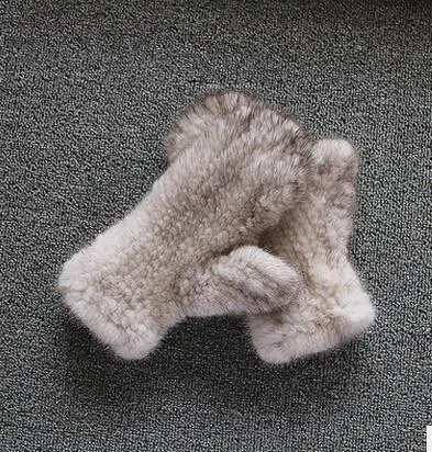 Зимние женские перчатки из натурального меха норки, новинка, брендовые новые модные милые варежки, толстые теплые меховые перчатки и варежки - Цвет: sunlight