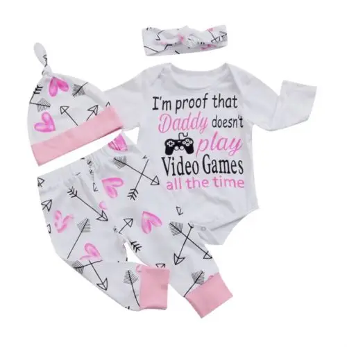 Детский комбинезон и брюки для новорожденных 4 шт.|baby girl|baby girl infant clothesgirl baby clothes |
