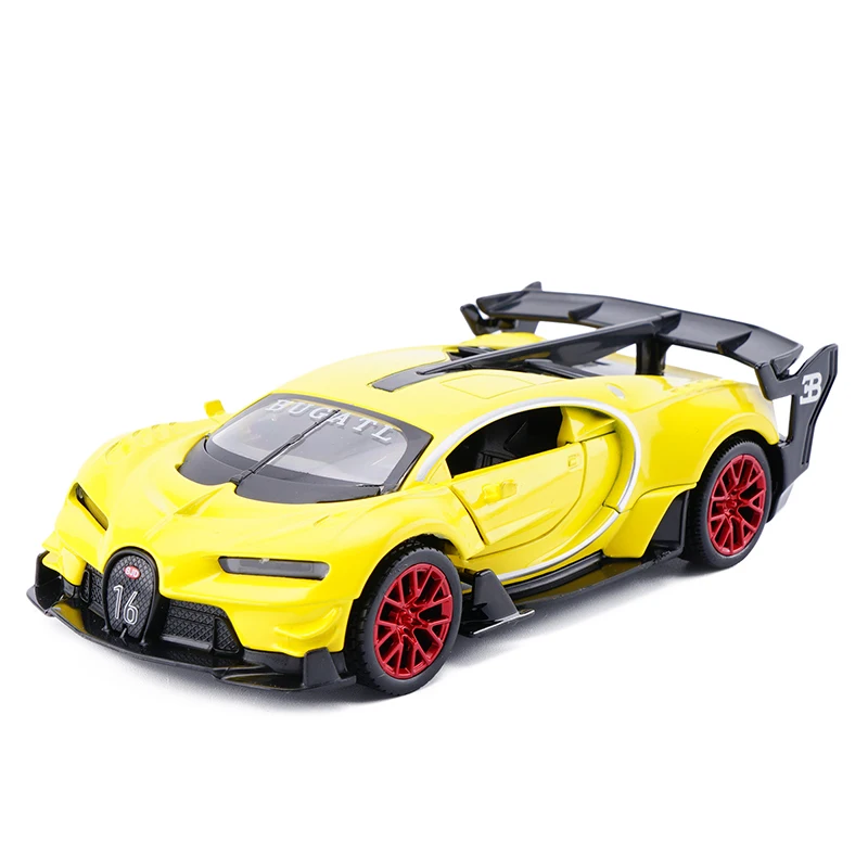 Новинка модель автомобиля Bugatti Vision GT Gran Туризм 1:32 игрушка музыкальный мигающий