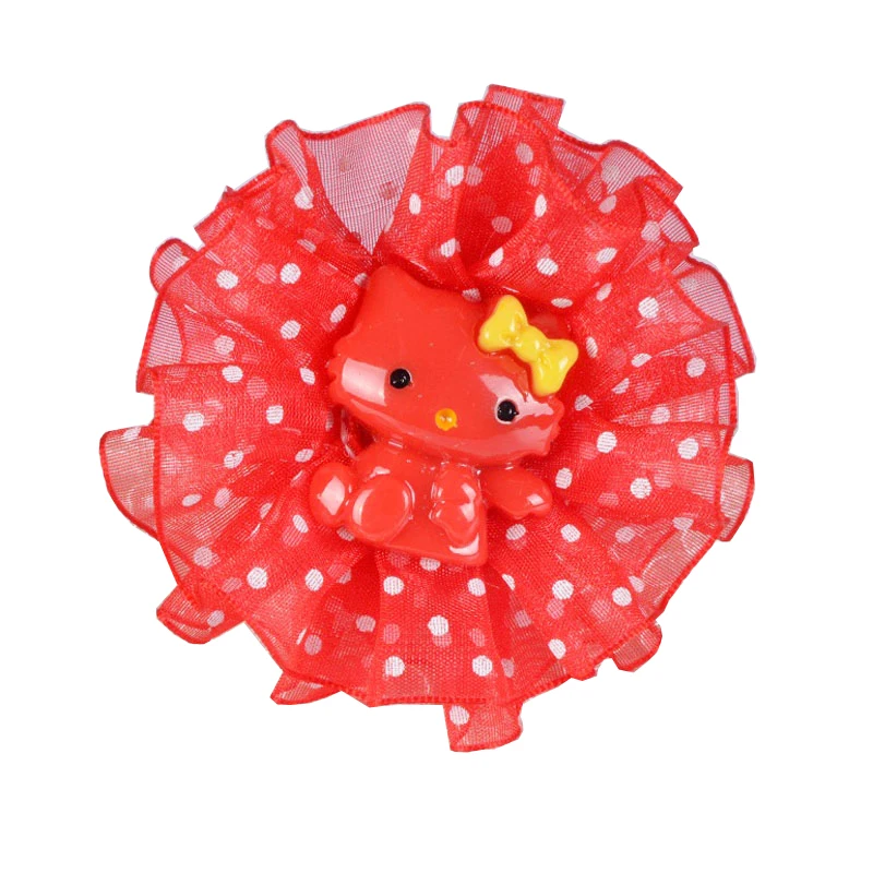 Тюль шифон цветок 2 шт Мода мой милый мультфильм маленький кот голова питомца