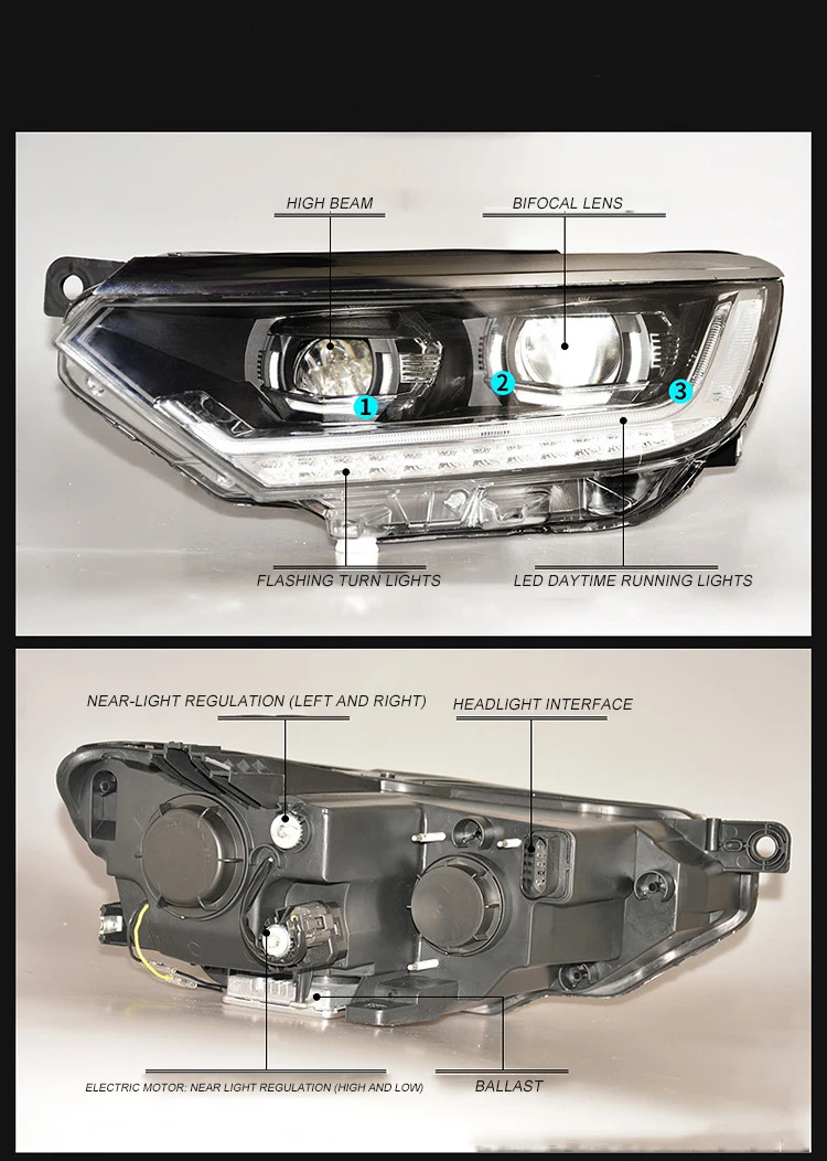 KOWELL автомобильный Стайлинг головы для VW Passat B8 EUR Verson фары Passat B8 светодиодный DRL H7 D2H Hid биксеноновый луч