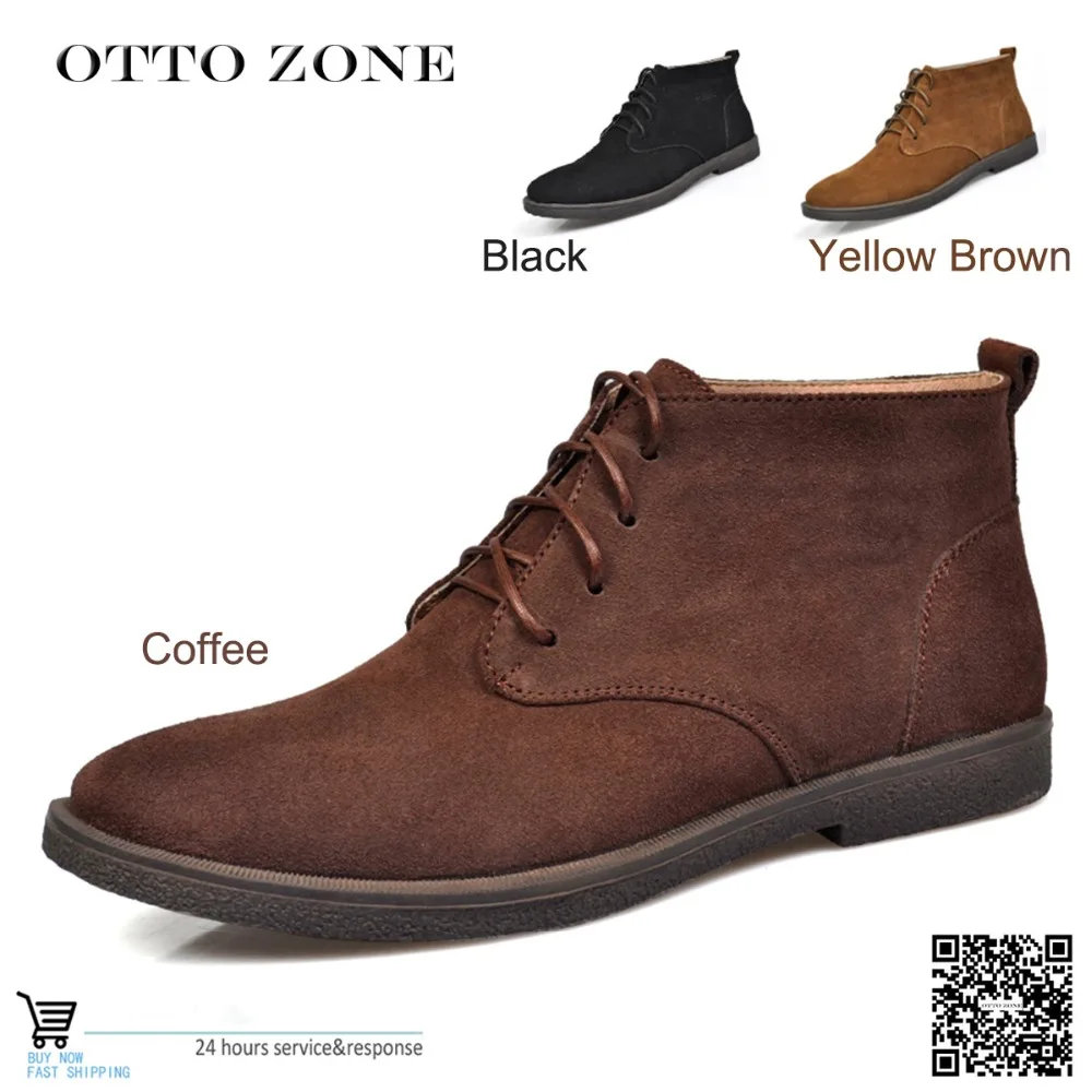 Мужские оксфорды из коровьей замши OTTO ZONE модные повседневные натуральной кожи на