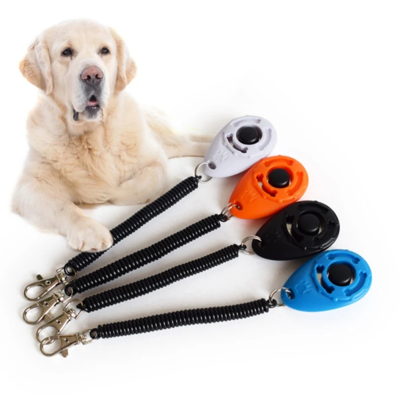 Новая Собака Clicker Cat Training Trainer с кольцом для ключей и наручным ремешком лечения