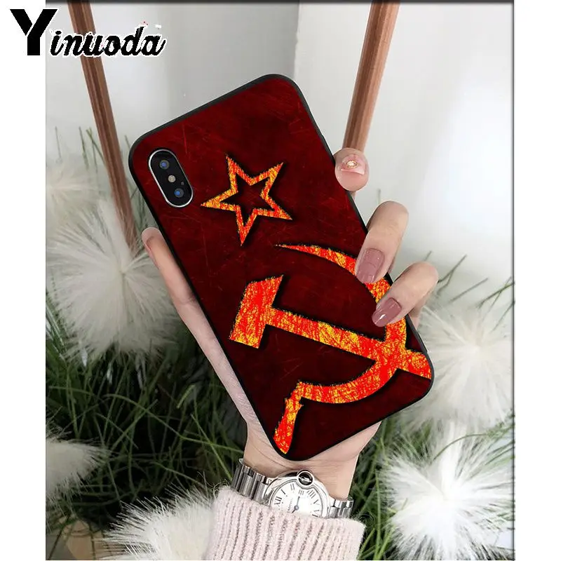 A6 Yinuoda флаг СССР, силиконовый мягкий чехол для телефона из ТПУ для Apple iPhone 8 7 6 6S Plus X XS MAX 5 5S SE XR - Color: A6
