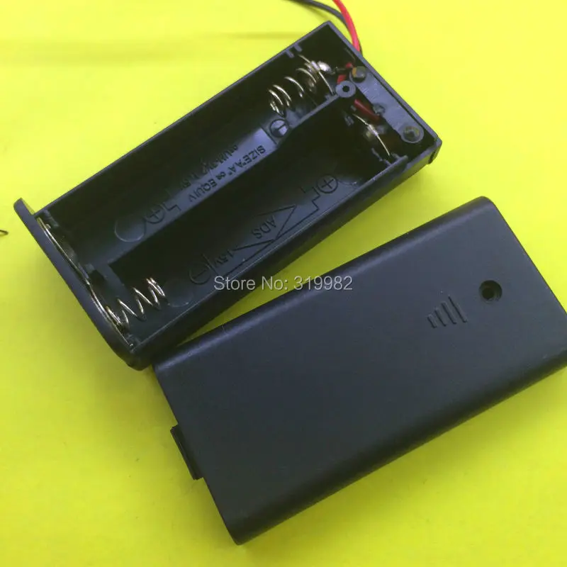 20 шт. коробка для батарей 2 держатель батарейки AA 2X1.5V 3V с проводом свинцовая