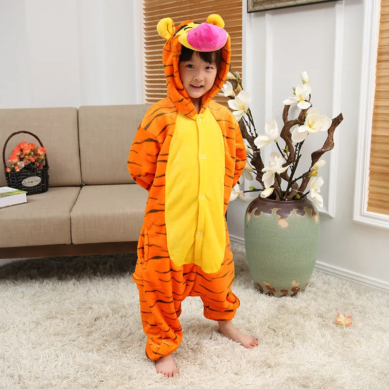 Детские зимние теплые пижамы с рисунками животных для мальчиков и девочек Мышь