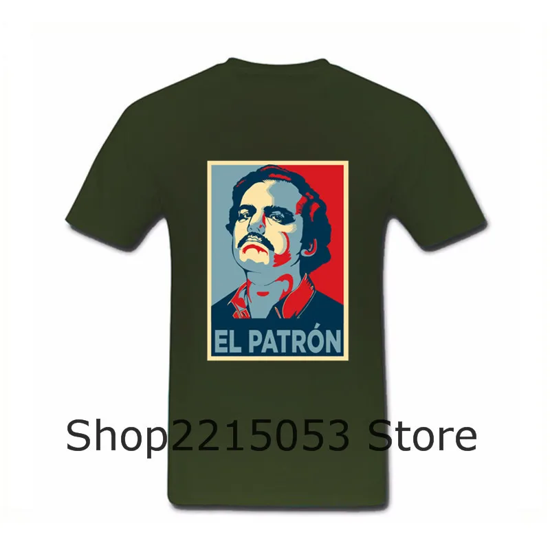 Черная футболка Pablo Escobar El Patron мужские футболки высококачественный Молодежный