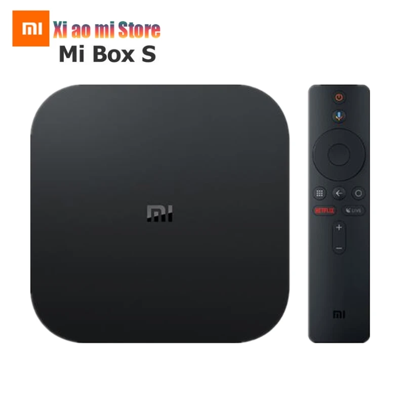Xiaomi Mi Box S глобальная версия 4K HDR Android TV потоковый медиаплеер и Google Assistant удаленный