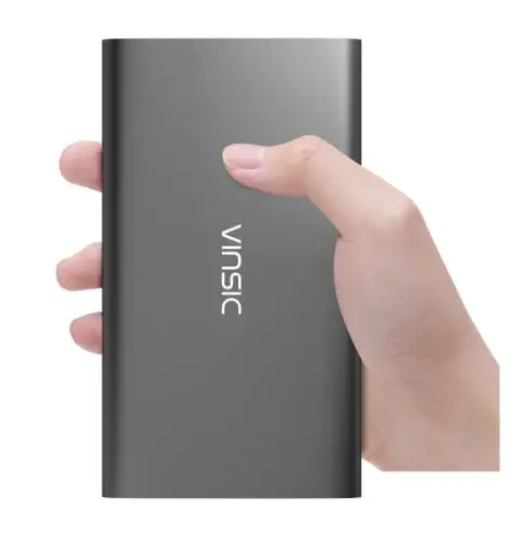 Внешний аккумулятор Vinsic Alien P11 ультра тонкий 12000 мА/ч, Мощность power Bank 5V 2.4A двойной внешнее зарядное usb-устройство для аккумулятора для iPhone X, 8, 8 Plus Xiaomi huawei - Цвет: Gray