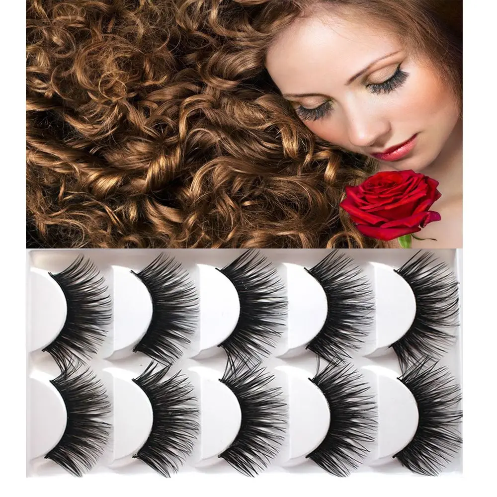 Накладные ресницы 5 пар очень длинные толстые накладные ручной работы для женщин