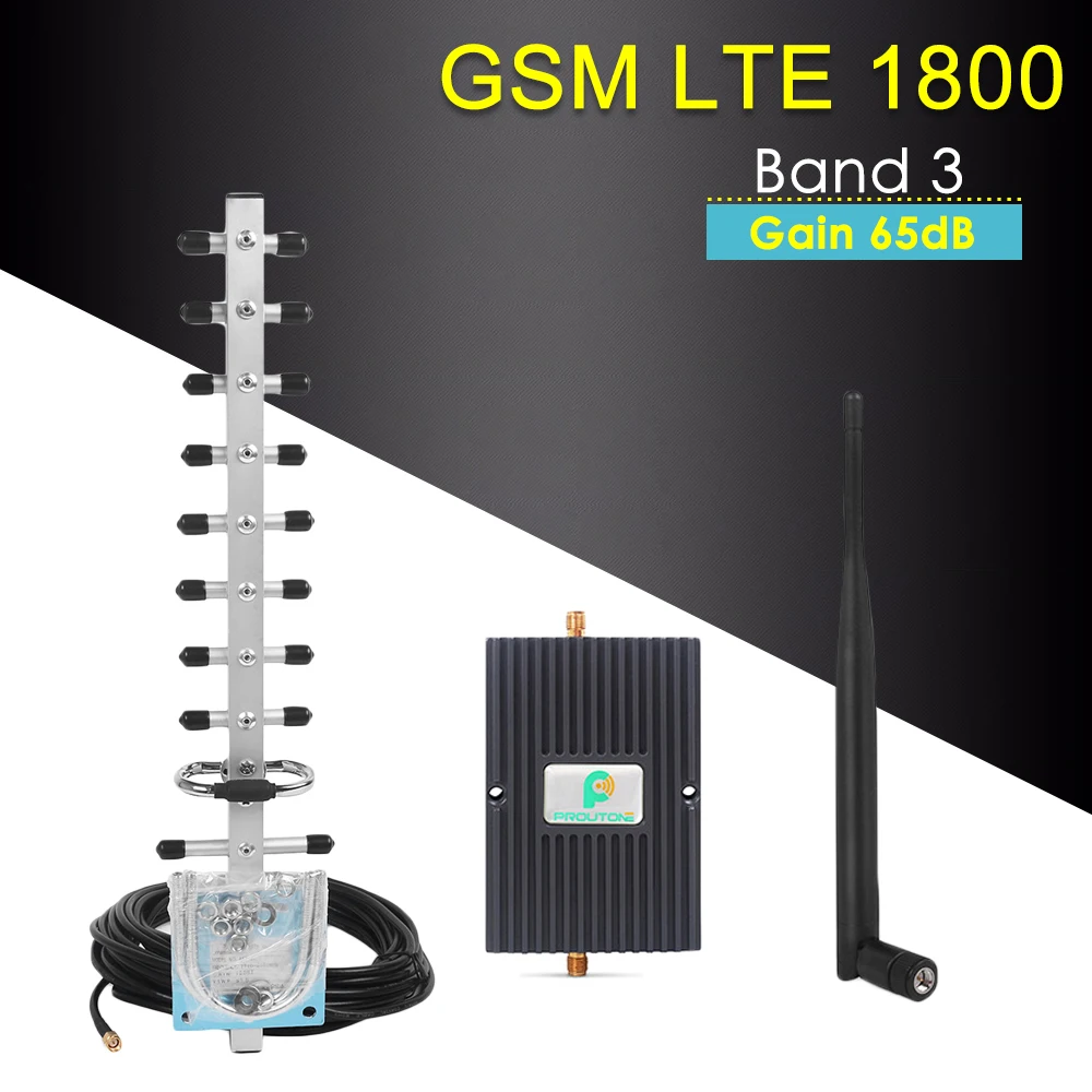 GSM ретранслятор LTE 1800 МГц усилитель сигнала сотового телефона 65dB 2g 4g мобильного +